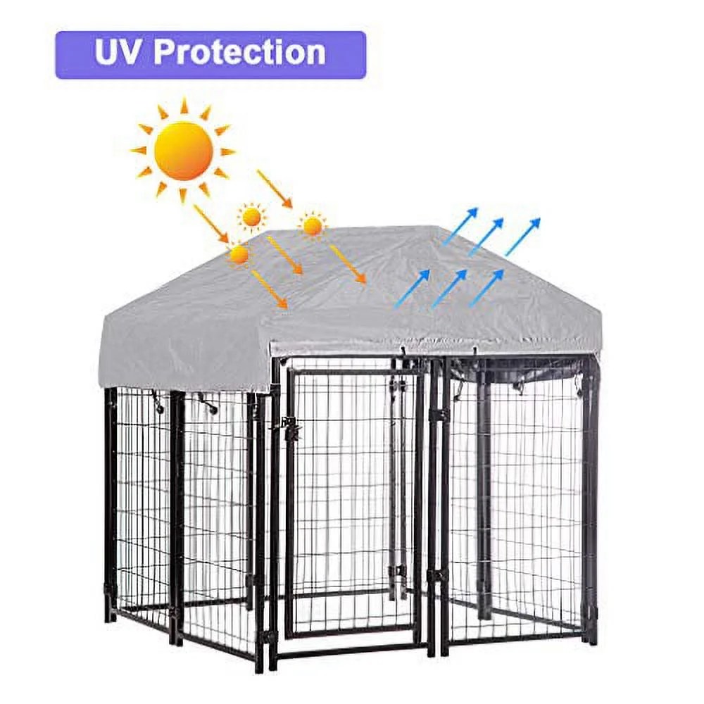 FDW OutDoor Heavy Duty Playpen Dog Kennel with Cover, X-Large, 54"L - Image 6
