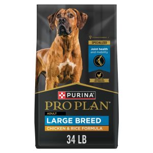 Purina Pro Plan Dry Dog Food for Large Adult Dogs High Protein,  Real Chicken & Rice,  34 lb Bag