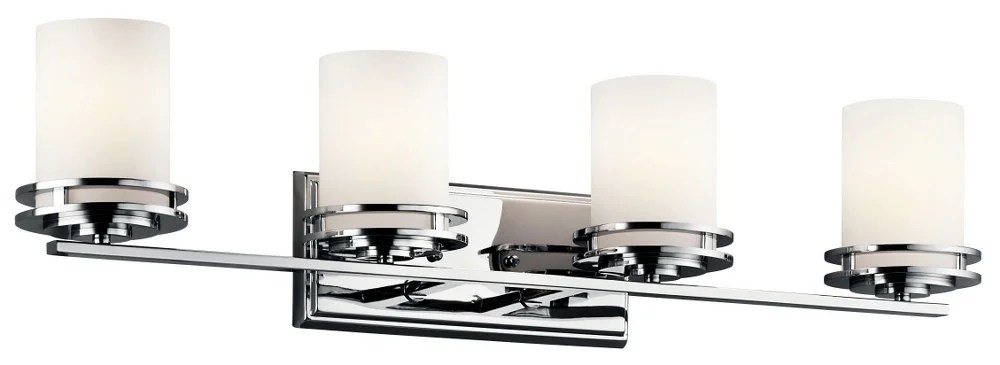 5079CH Kichler Lighting Hendrik - 4 light Bath Fixture - with Soft Contemporary inspirations - 7.75 inches tall by 33.75 inches wide-Chrome Finish