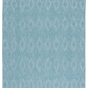 Safavieh Courtyard Teodor Geometric Indoor/Outdoor Area Rug, Aqua, 6'7" x 9'6"