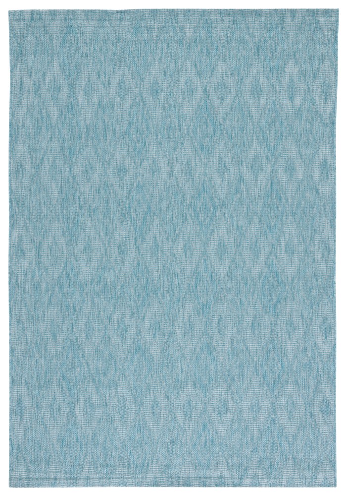 Safavieh Courtyard Teodor Geometric Indoor/Outdoor Area Rug, Aqua, 6'7" x 9'6"