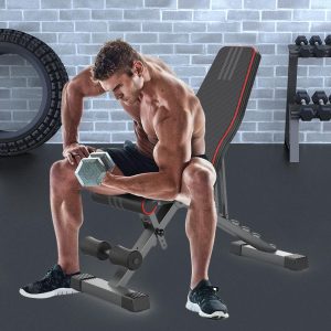 Adjustable Weight Bench Foldable 330lbs Capacity,  Utility Workout Bench for Home Strength Training,  Gym Incline Decline Bench for Full Body Exercise