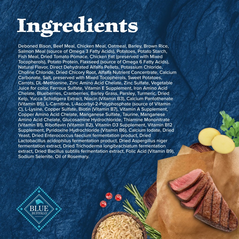 Blue Buffalo Wilderness Natural Dry Dog Food, High-Protein, Bison & Whole Grains, 28-lbs. - Image 7