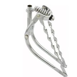 20" Bent Spring Fork 1" W/Twisted Bars Chrome. Bike fork, bicycle fork, lowrider bike fork lowrider bicycle fork