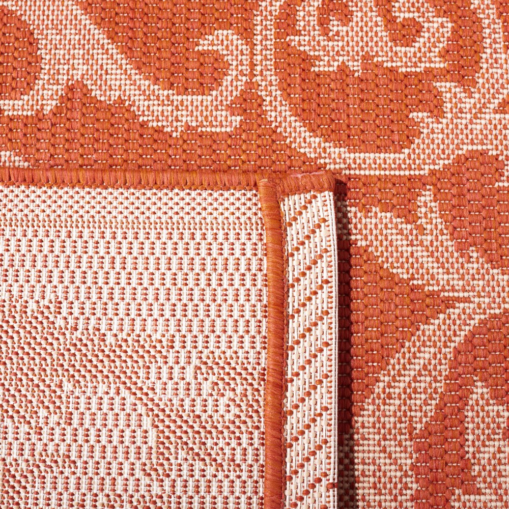 Safavieh Courtyard Kevin Floral Indoor/Outdoor Area Rug, Terracotta/Natural, 6'7" x 9'6" - Image 14
