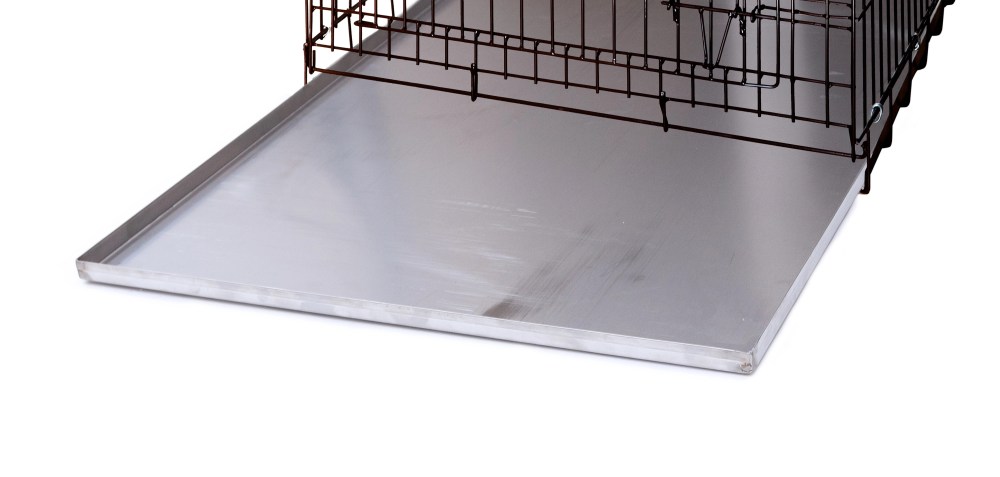 Tray for Dog Pet Crate Panel Tray Pet Kennel Tray Crate Pan Replacement - General Cage 24-inch Dog Crates Stainless Steel 35.5X23.25X1 - Image 2