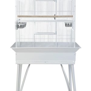 A and E Cage Co. Victorian Top Bird Cage-PureWhite