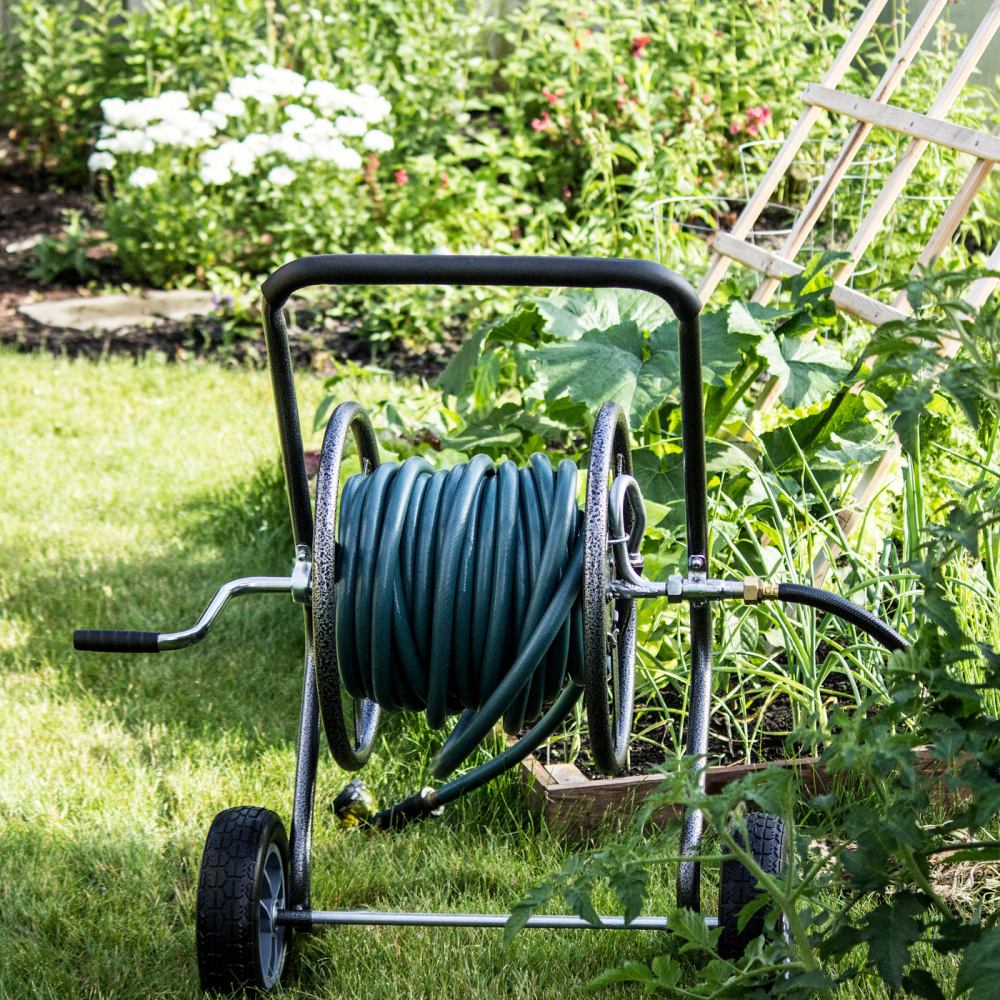 Backyard Expressions Commercial Two Wheel Hose Reel Cart - Heavy Duty - 350 Ft Hose Capacity - Image 6