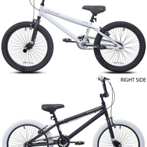 20" Kent Bicycles Spector BMX Bicycle, Fits Rider 4'2" - 5", Black/White, Child/Tween/Teen, Unisex