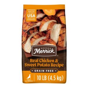 Merrick Premium Grain Free Dry Adult Dog Food,  Wholesome And Natural Kibble With Real Chicken And Sweet Potato,  10.0 lb. Bag