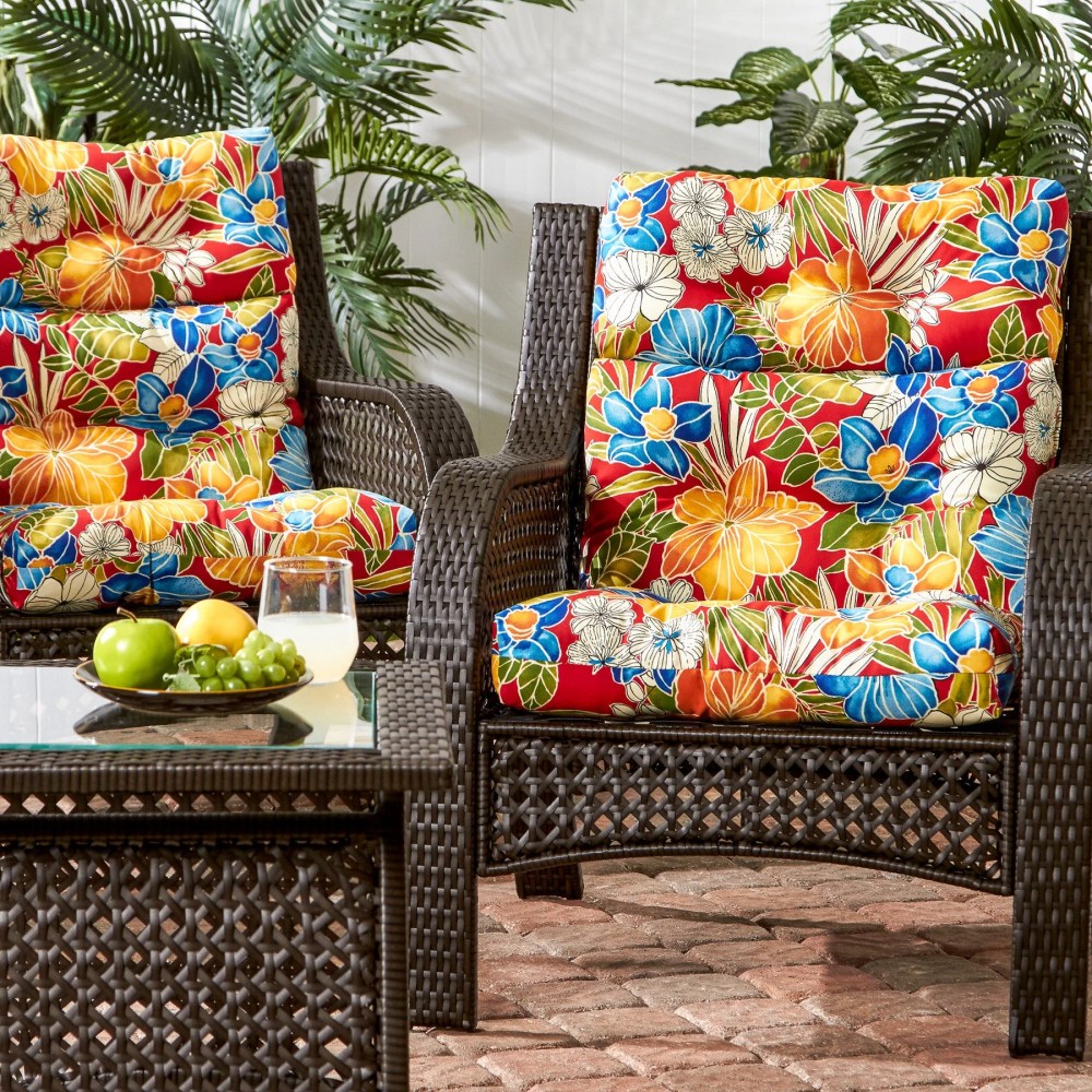 Sunbeam 44 x 22 in. Outdoor High Back Chair Cushion (2-Pack) by Greendale Home Fashions - Image 35