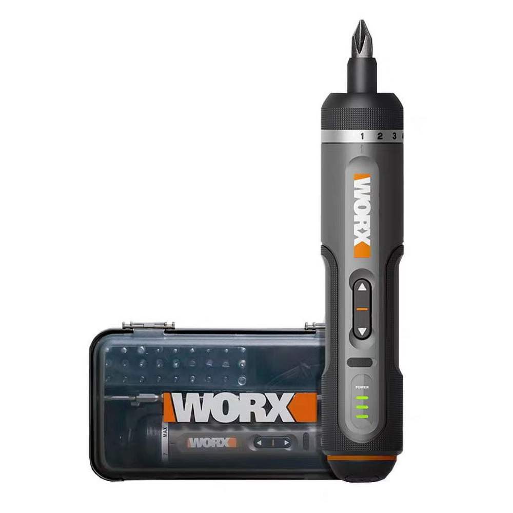 Worx WX242 Mini Cordless Screwdriver-Includes 30 Bits