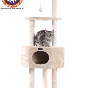 Armarkat 52-in Cat Tree & Condo Scratching Post Tower,  Beige
