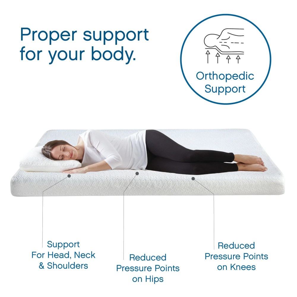 Cool Gel 6" Twin Medium Tight Top Gel Memory Foam Mattress, White - Image 4