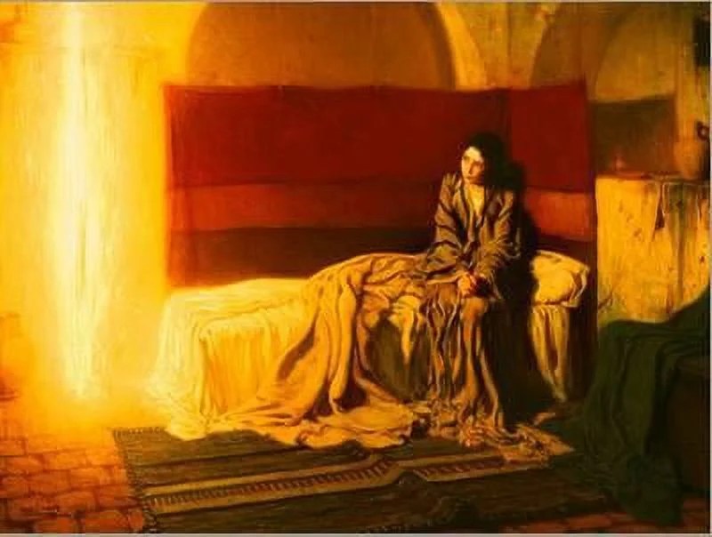 The Annunciation, 1898, Figurative Religion World Culture Stretched Canvas Wall Art by Henry Ossawa Tanner Sold by ArtCom - Image 4