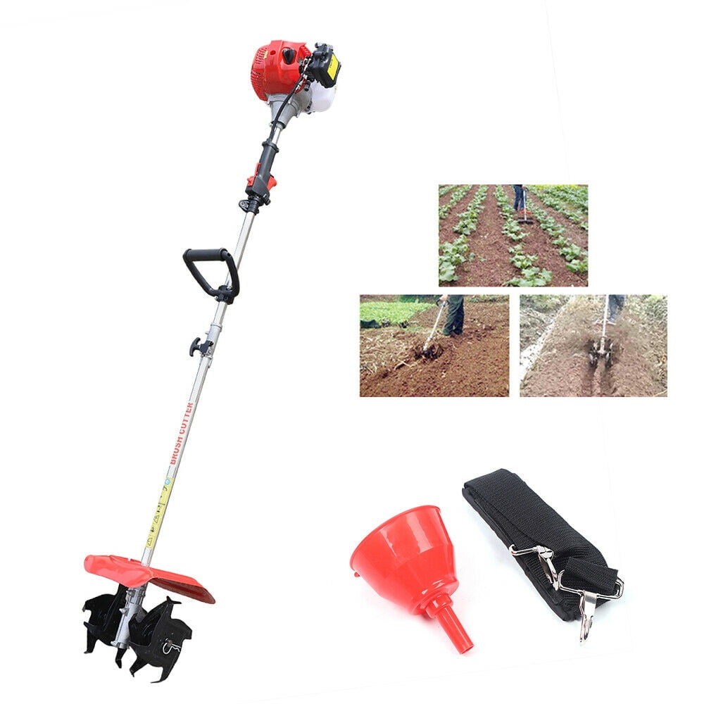 WUZSTAR Garden Tiller Cultivator,42.7CC 2 Stroke Mini Garden Weeding Machine Tool for Cutting Grass Wheat 1.25KW 6500r/min