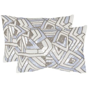 Safavieh Ricci Lilac Haze Throw Pillows (12-inches x 18-inches) (Set of 2)