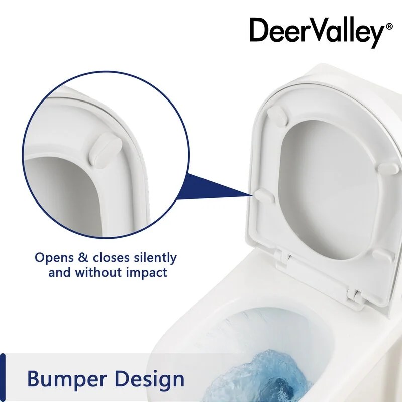 DeerValley Liberty DV-1F52812 Dual-Flush Elongated One-Piece Toilet (Seat Included) - Image 7