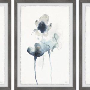 Marmont Hill Printed Flowers Framed Art Prints, Set of 3