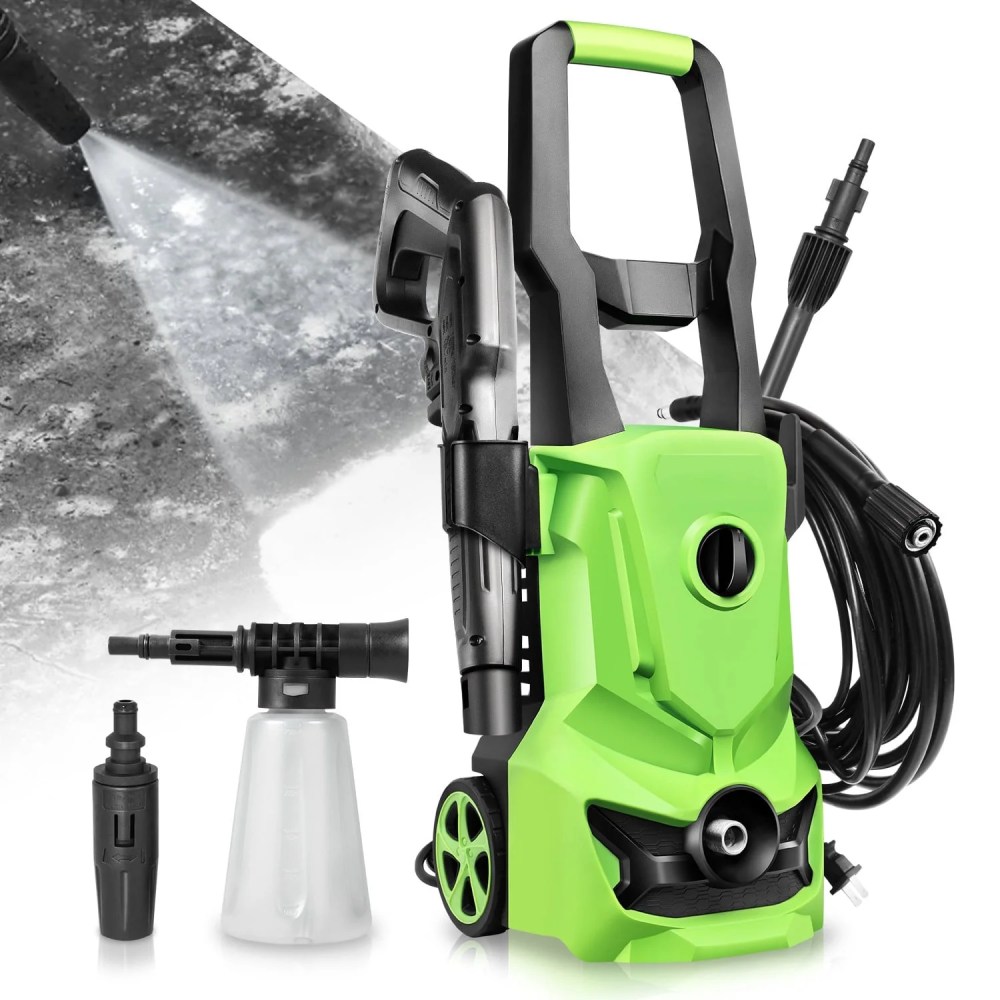 1813 PSI 1.45 GPM Electric Pressure Washer,Adjustable Nozzle,Soap Bottle,Yard Car Driveway Cleaning