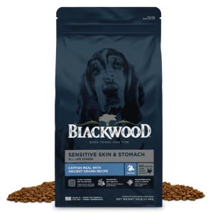 Blackwood Dry Dog Food for Sensitive Skin & Stomach, Catfish Meal with Ancient Grains, 24 lb