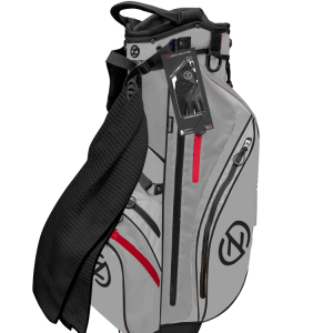Zero Friction Stand Bag (6-way top, Gray, Bonus Towel and Glove) Golf NEW