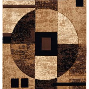 United Weavers Drachma Attica Modern Abstract Runner Rug, Brown, 2'7" x 7'4"