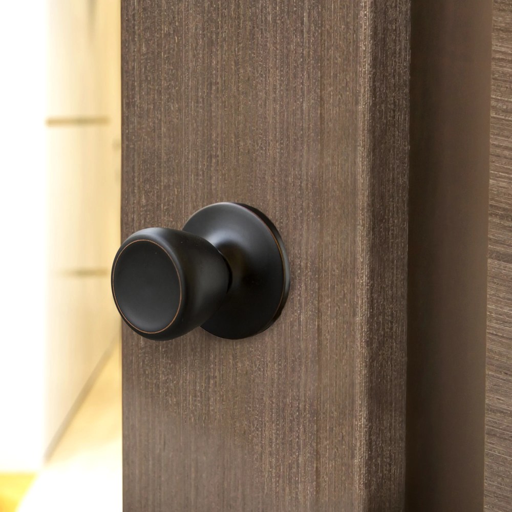 Oil Rubbed Bronze Passage Door Knob for Hall and Closet, Interior, 12-Pack - Image 8