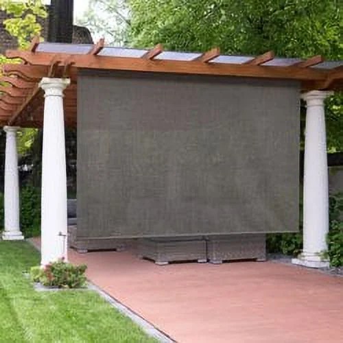 Keystone Fabrics Premium Motorized Outdoor Patio Sun Shade 4ft Wide (Cream) - Image 7