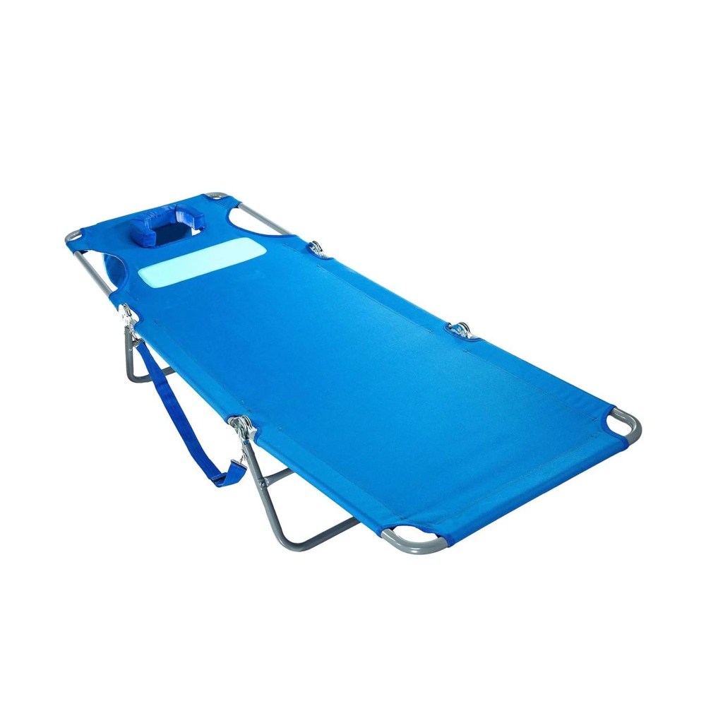 Ostrich The Ladies Comfort Lounger, Foldable Beach Pool Tanning Chair, Ocean Blue - Image 6