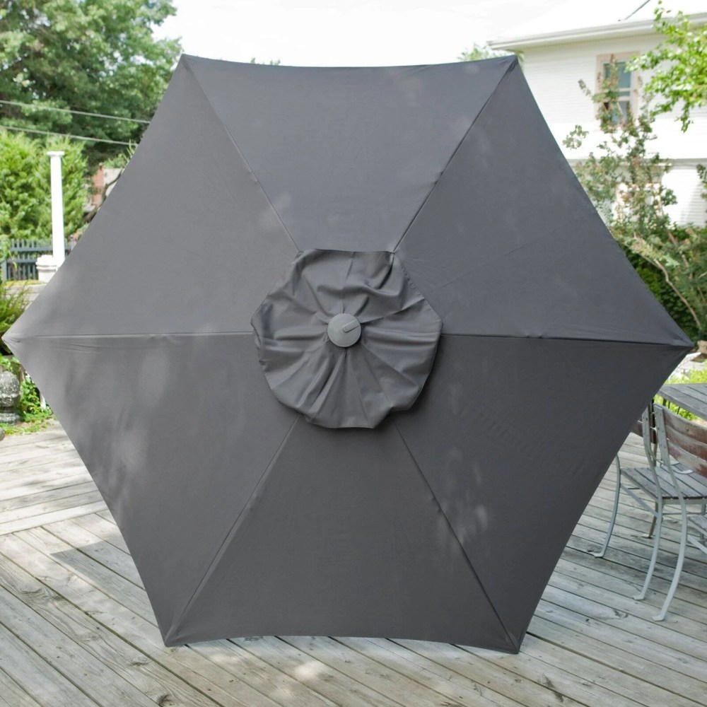 DestinationGear 8.5 ft. Aluminum Market Umbrella with Wind Resistant Doppler, Charcoal - Image 3