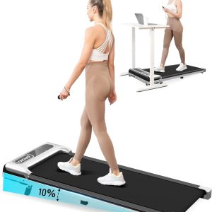 Yagud Walking Pad Under Desk Treadmill with Incline, Portable Small Treadmills for Home with Remote Control, Walking Pad Treadmill with Manual Incline, LED Display, 265LBS Weight Capacity