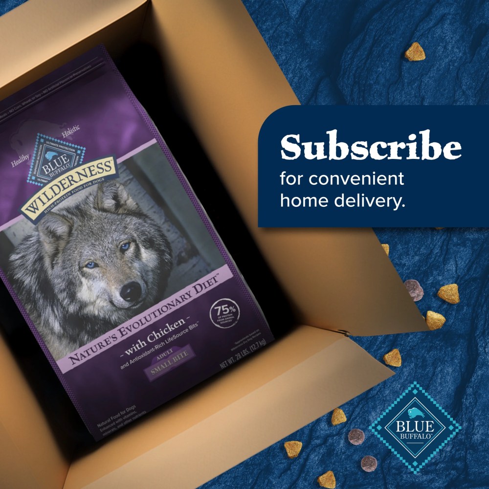 Blue Buffalo Wilderness Natural High-Protein, Small-Bite Dry Food for Adult Dogs, Chicken, 28-lb bag. - Image 7