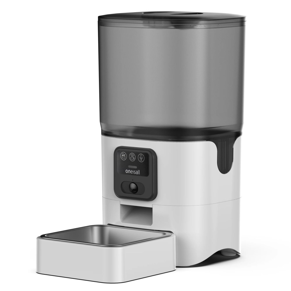 Oneisall WF-63 5GHz & 2.4GHz Automatic Cat Food Dispenser, 6L/25 Cups Automatic Cat Feeder with Camera, White - Image 7