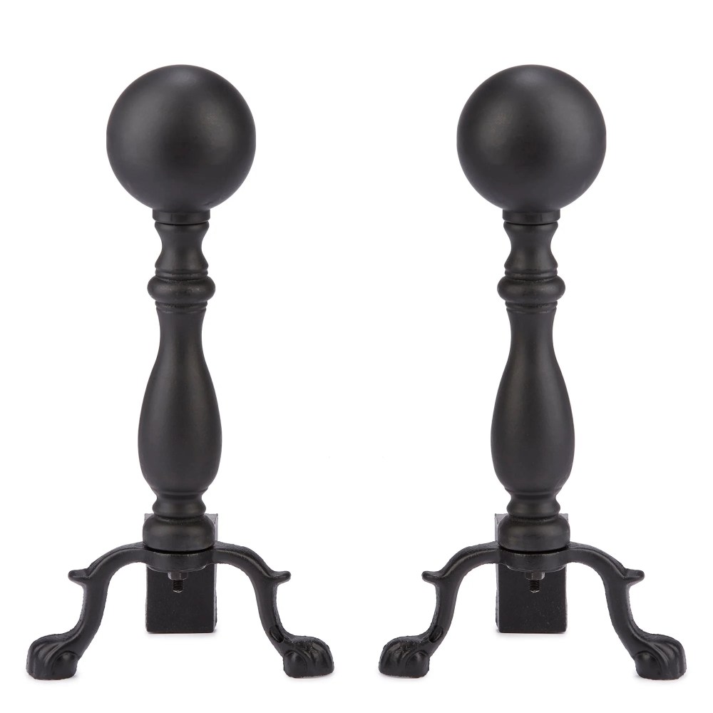 UniFlame Black Ball Andirons