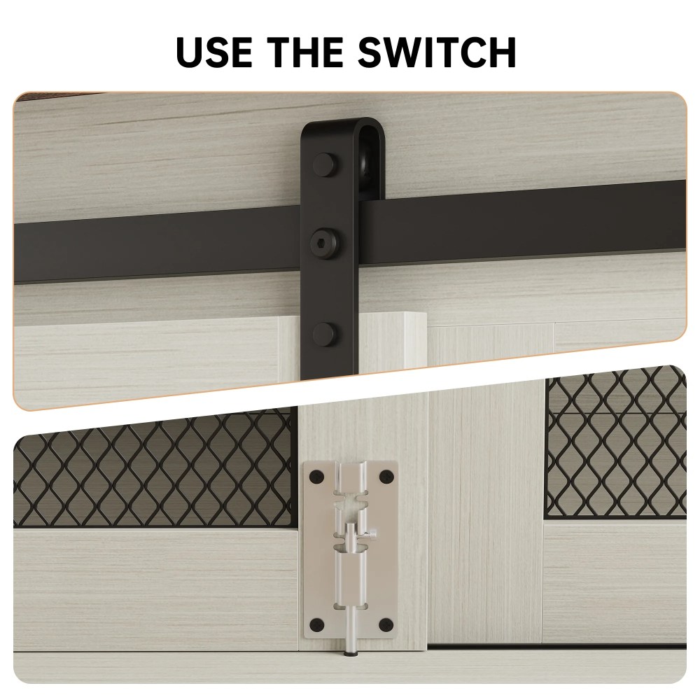 37" Stress-Free Dog Crate with Dual Access Sliding Barn Door & Flip Top Design Creates a Cozy Den for Your Pet - Image 40
