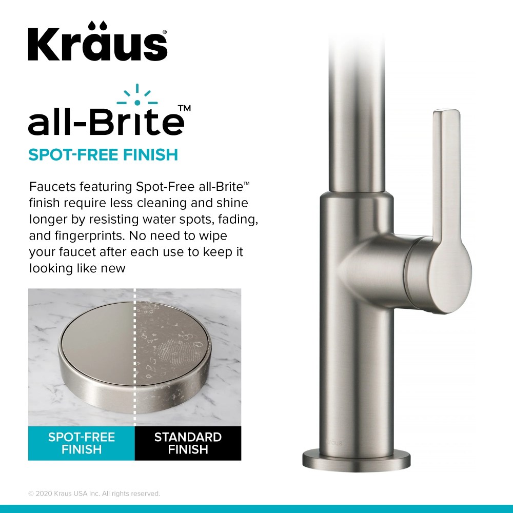 Oletto High-Arc Single Handle Pull-Down Kitchen Faucet in Spot Free Stainless Steel - Image 7