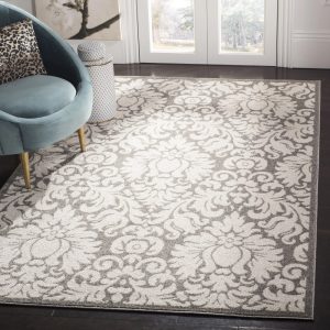 Safavieh Amherst Rosabel Geometric Area Rug,  Dark Gray/Beige,  6" x 9"