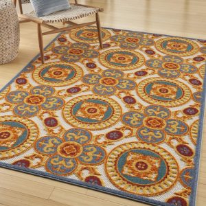 Nourison Aloha Indoor/Outdoor Multicolor 6" x 9" Area Rug,  (69)