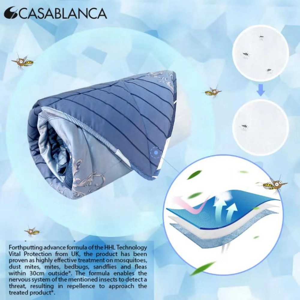 Casablanca Mosquito Repellent Coolpro Quilt, 100 Cotton Quilt , Durable & Lightweight for Homes, Hotels & Guest Rooms - Image 3