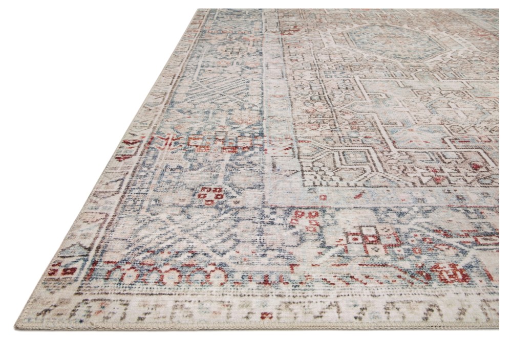 Chris Loves Julia x Loloi Jules Natural/Ocean 5"-0" x 7"-6" Area Rug - Image 8