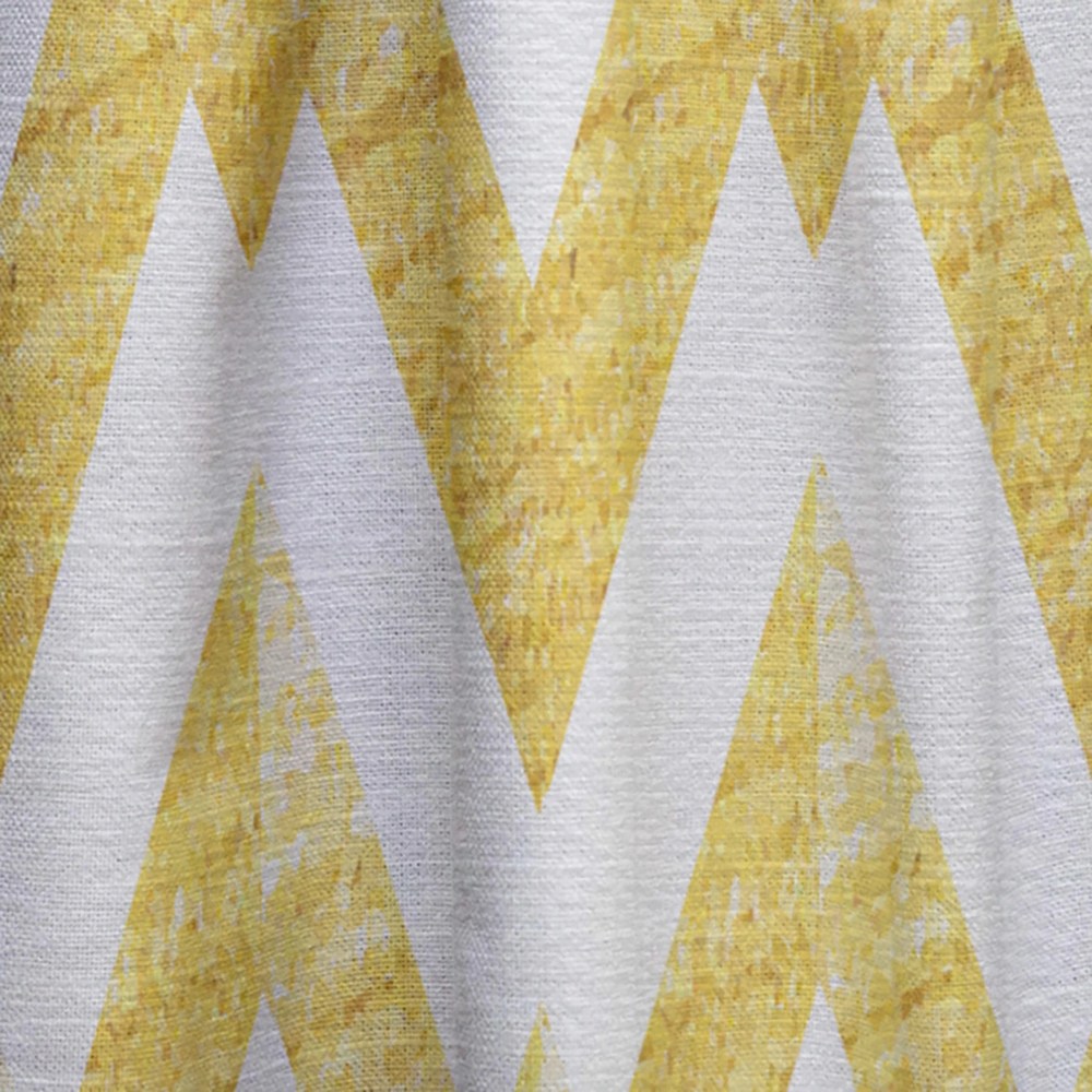 Designart 'Gold Glittering Lines Retro Pattern' Mid-Century Modern Curtain Panel - Image 3