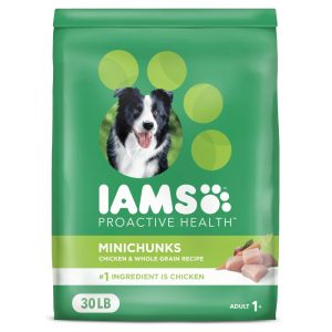 Iams Proactive Health Minichunks Dry Dog Food With Real Chicken And Whole Grains, 30 Lb. Bag