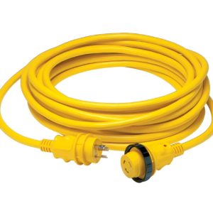 Marinco Yellow 30A 125V Cordset, 50-Foot