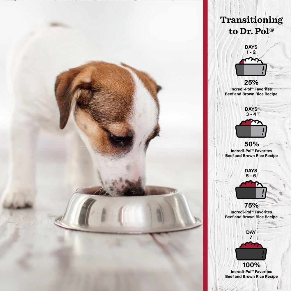 (3 pack) Dr. Pol Incredi-Pol Favorites Beef and Brown Rice Recipe Dog Food - 6lb - Image 6