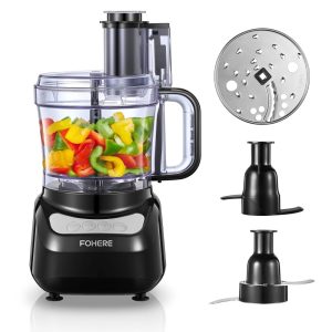 12 Cup Food Processor,6 Functions for Chopping,Slicing,Shredding Purees & Dough