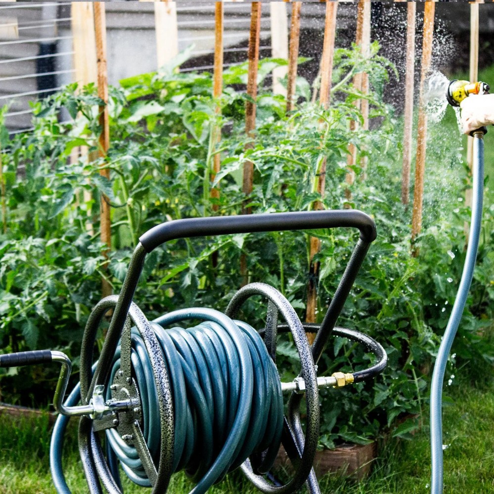 Backyard Expressions Commercial Two Wheel Hose Reel Cart - Heavy Duty - 350 Ft Hose Capacity - Image 4