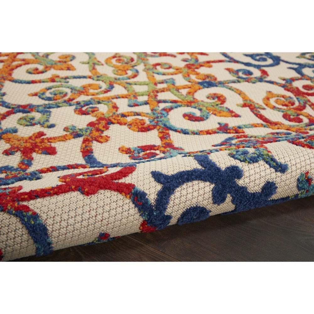 Nourison Aloha Indoor/Outdoor Transitional French Country Multicolor 6" x 9" Area Rug, (6" x 9") - Image 10