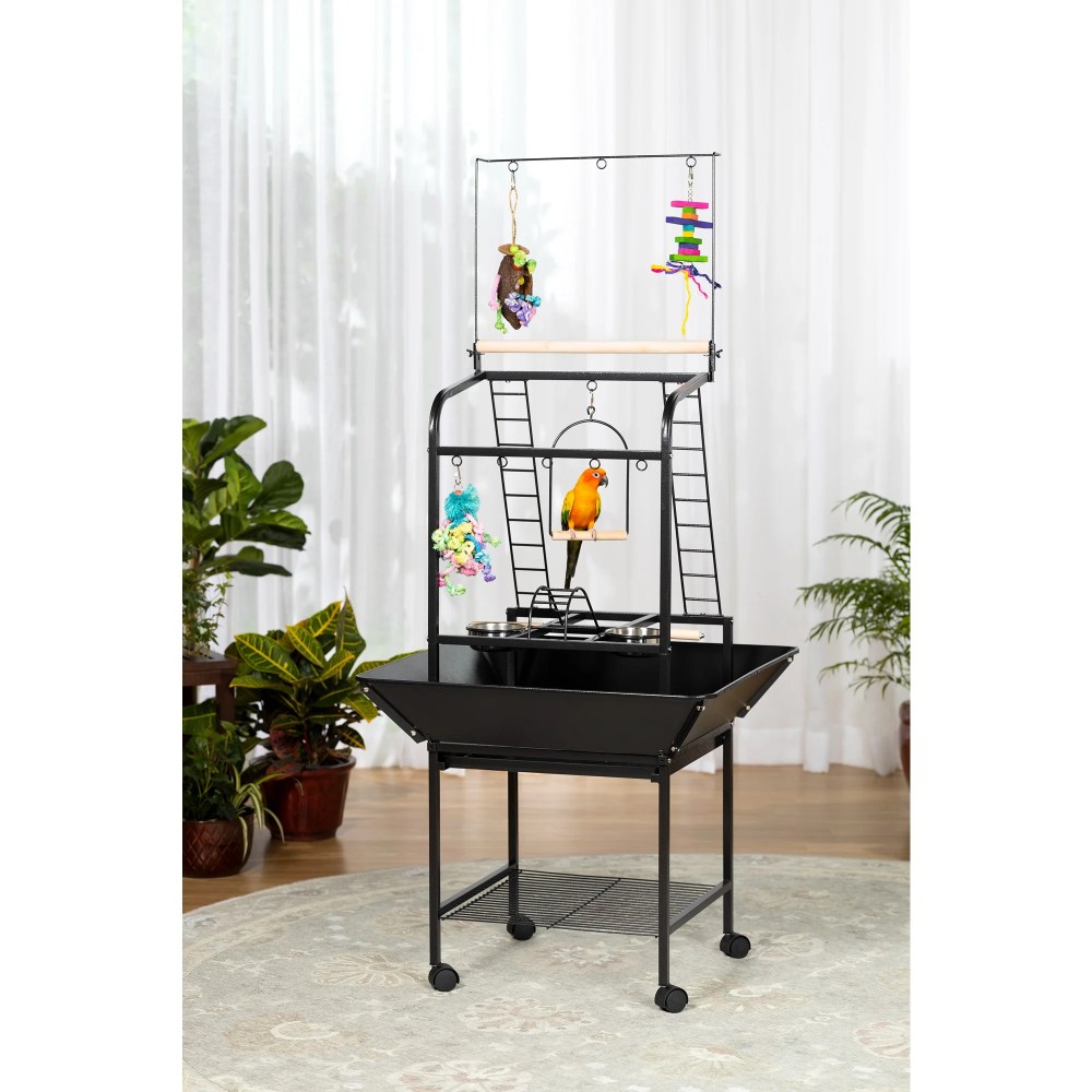 Prevue Pet Products Wrought Iron Cockatiel Parrot Playstand, Black - Image 10