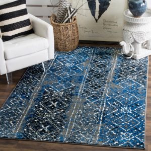 SAFAVIEH Adirondack Montague Geometric Area Rug, Silver/Multi, 10" x 14"